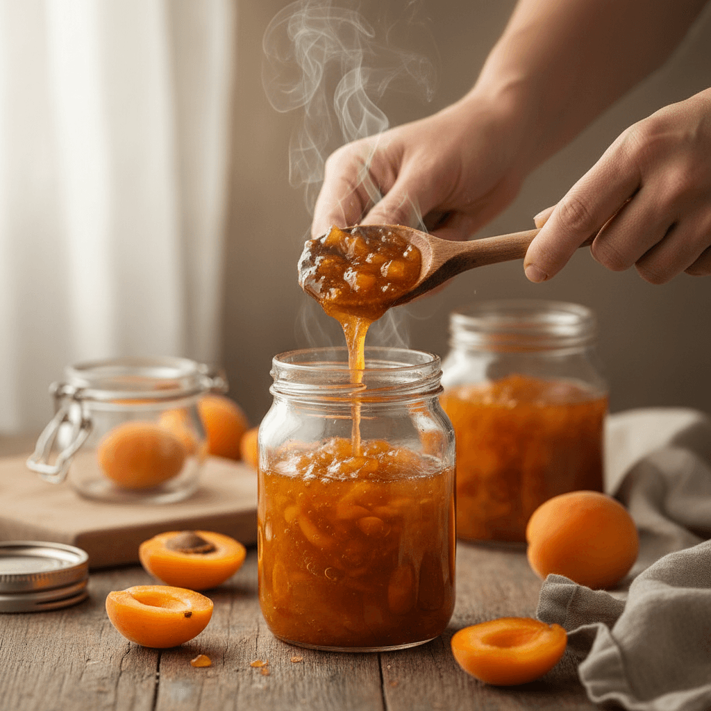 Préparation artisanale de confiture solidaire en cuisine