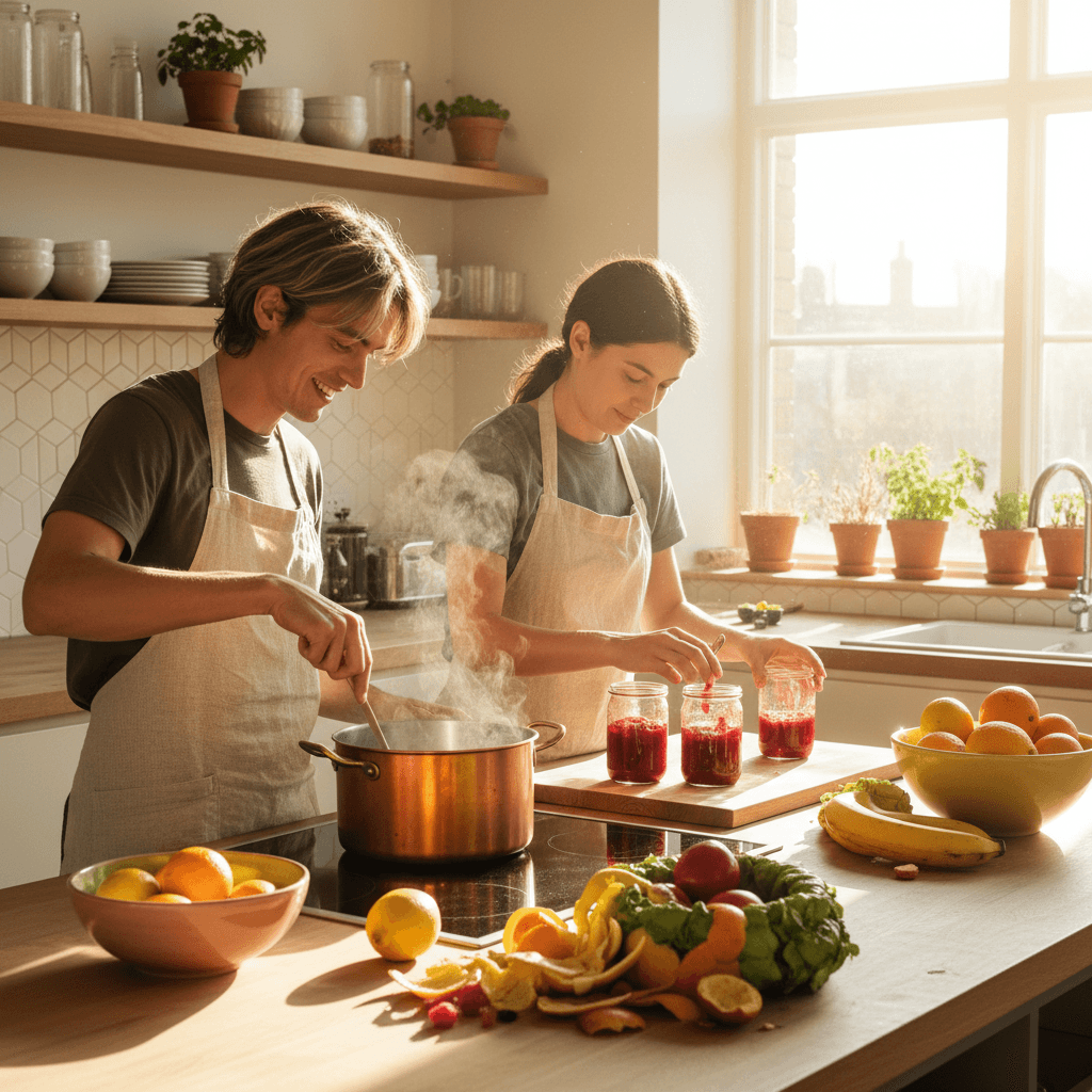 Atelier collaboratif de transformation de fruits en confiture